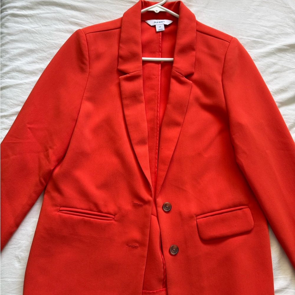 Old Navy Vibrant Orange Women's Blazer